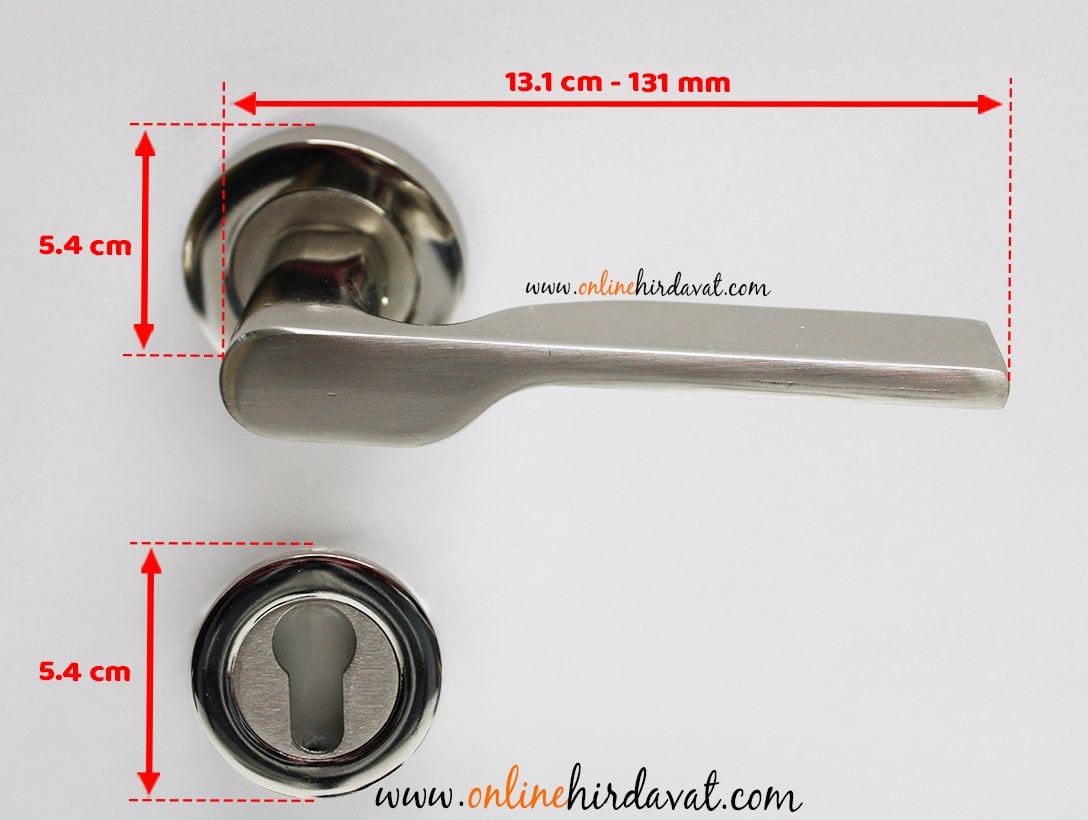 Hira Eda Nikel Saten Rozetli Kapı Kolu