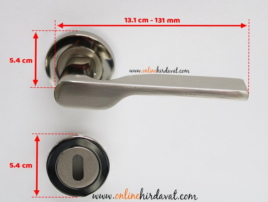 Hira Eda Nikel Saten Rozetli Kapı Kolu