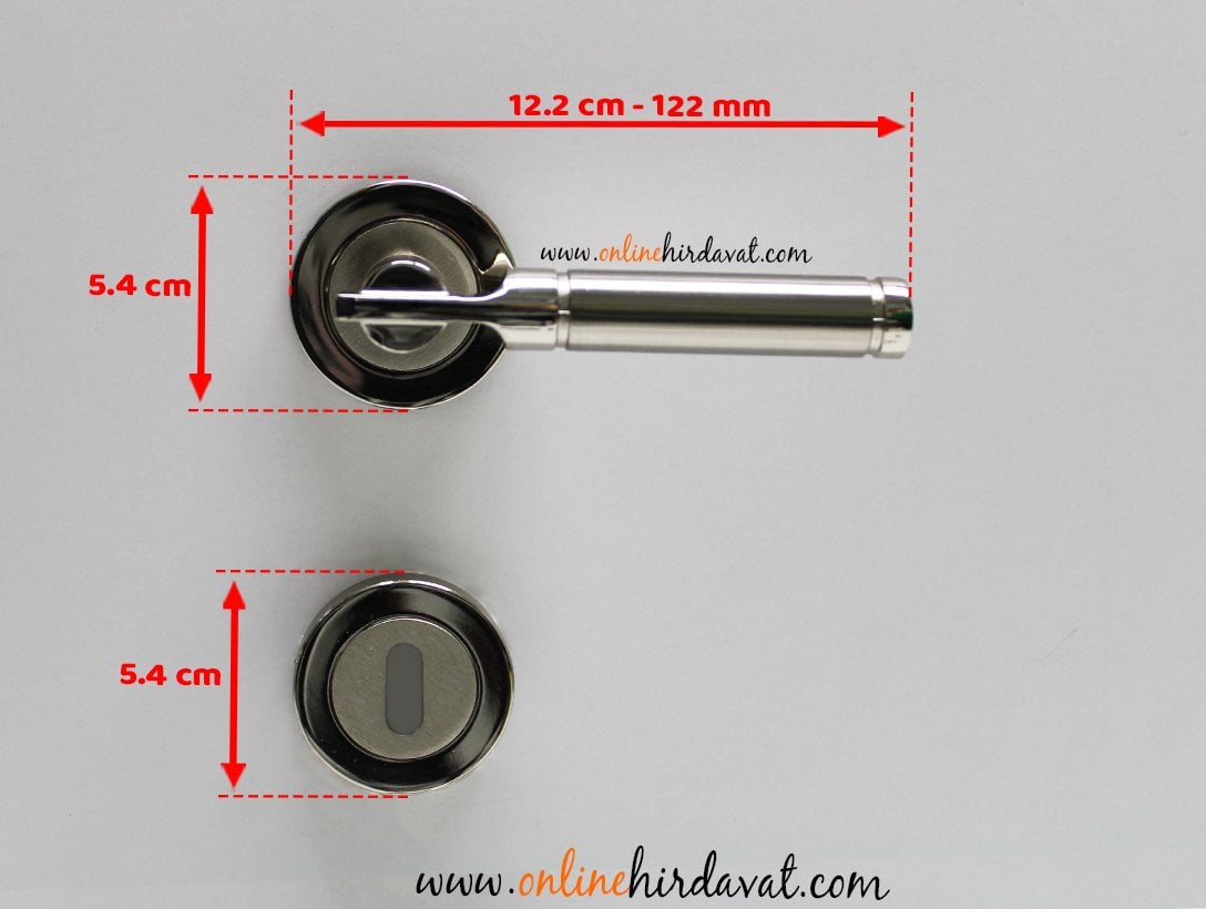 Hira Verda Nikel Saten Rozetli Kapı Kolu