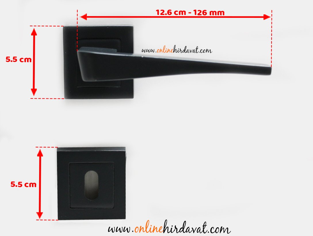 Hira Yasmin Antrasit Rozetli Kapı Kolu