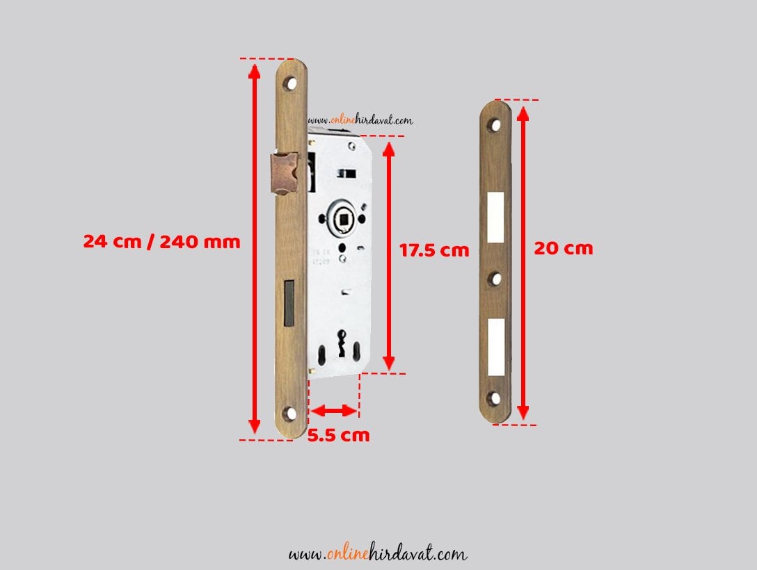 DoorAks 40*23 Rulmanlı Oval Oda Kapı Kilidi - Antik