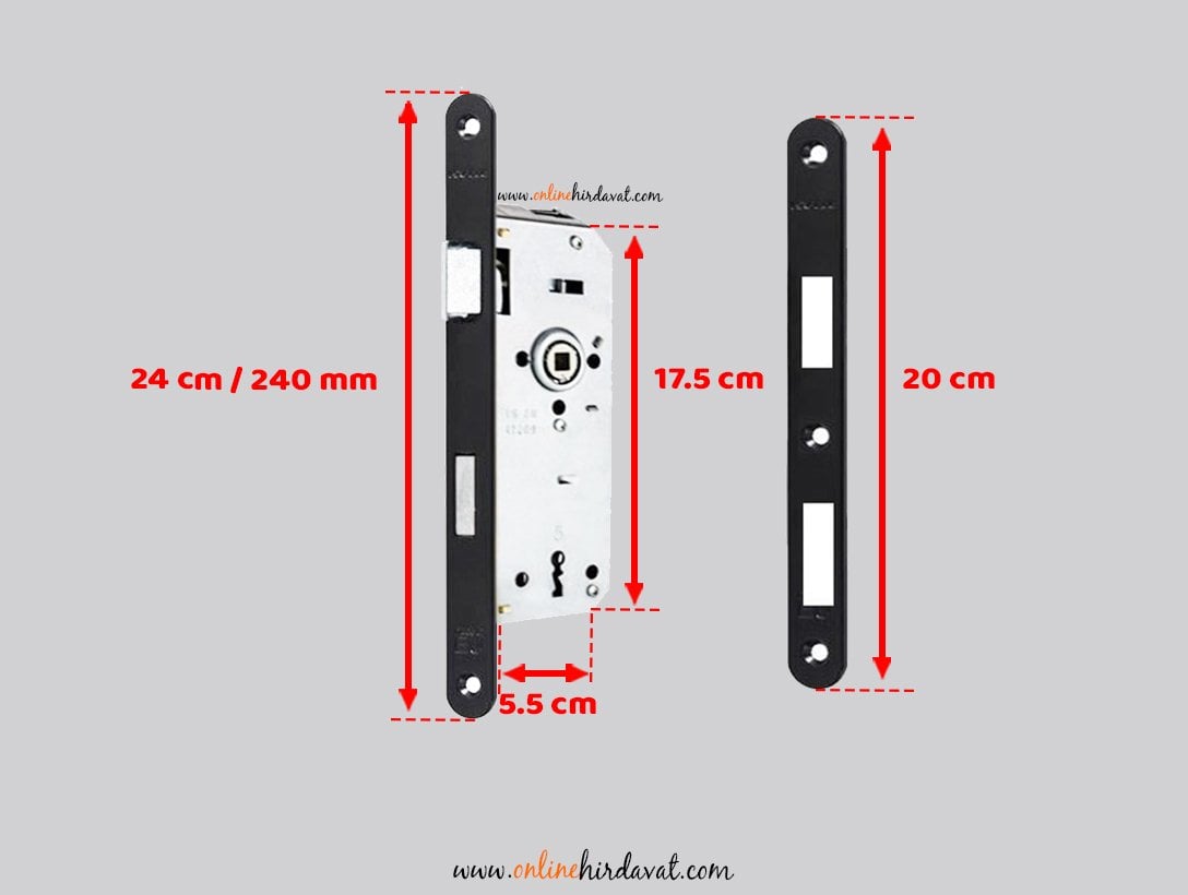 DoorAks 40*23 Rulmanlı Oval Oda Kapı Kilidi - Siyah