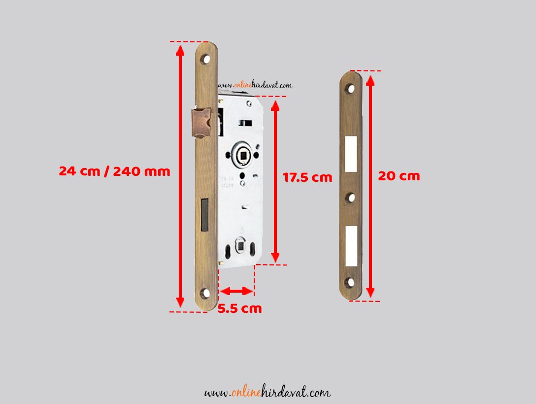 DoorAks 40*23 Rulmanlı Oval Wc Kapı Kilidi - Antik
