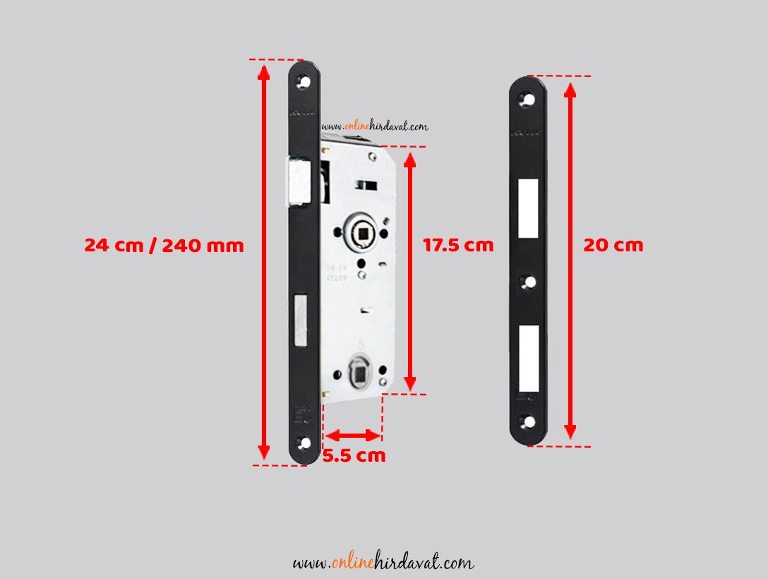 DoorAks 40*23 Rulmanlı Oval Wc Kapı Kilidi - Siyah