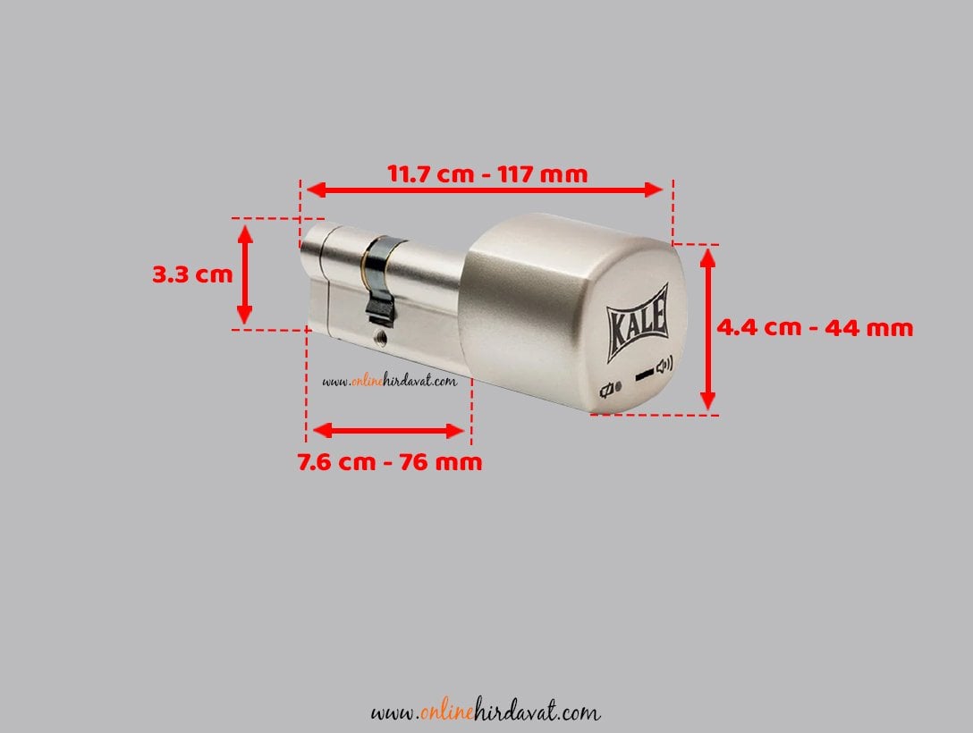 Kale Kilit 164 ASYN 76 mm Yeni Nesil Alarmlı Bilyalı Nikel Barel