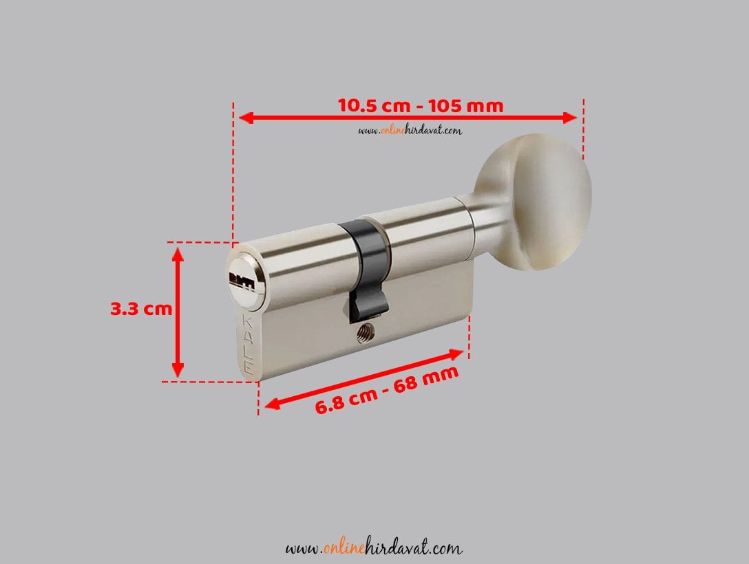 Kale Kilit 164 BME Mandallı Bilyalı Şifreli Çelik Pimli Barel 68 mm - Nikel