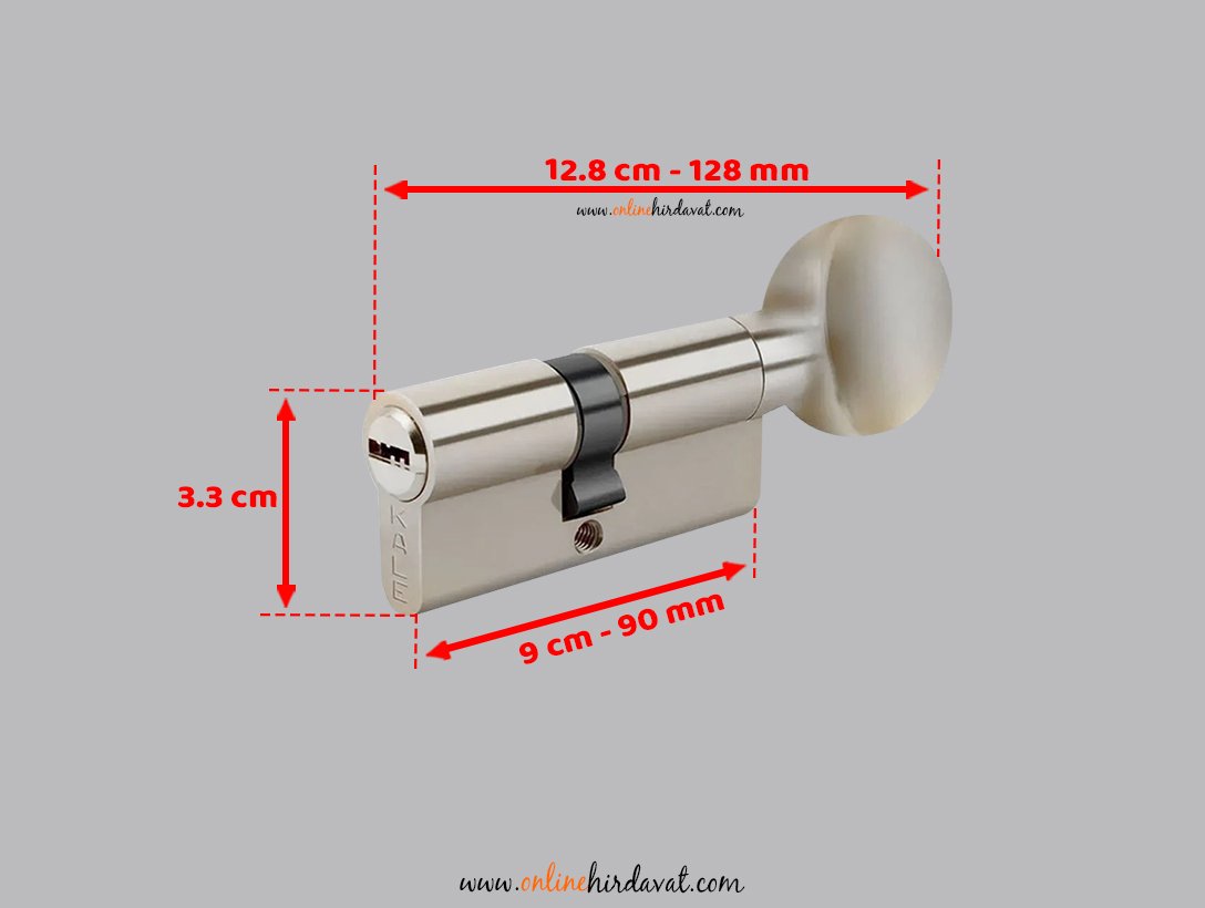 Kale Kilit 164 BME Mandallı Bilyalı Şifreli Çelik Pimli Barel 90 mm - Nikel