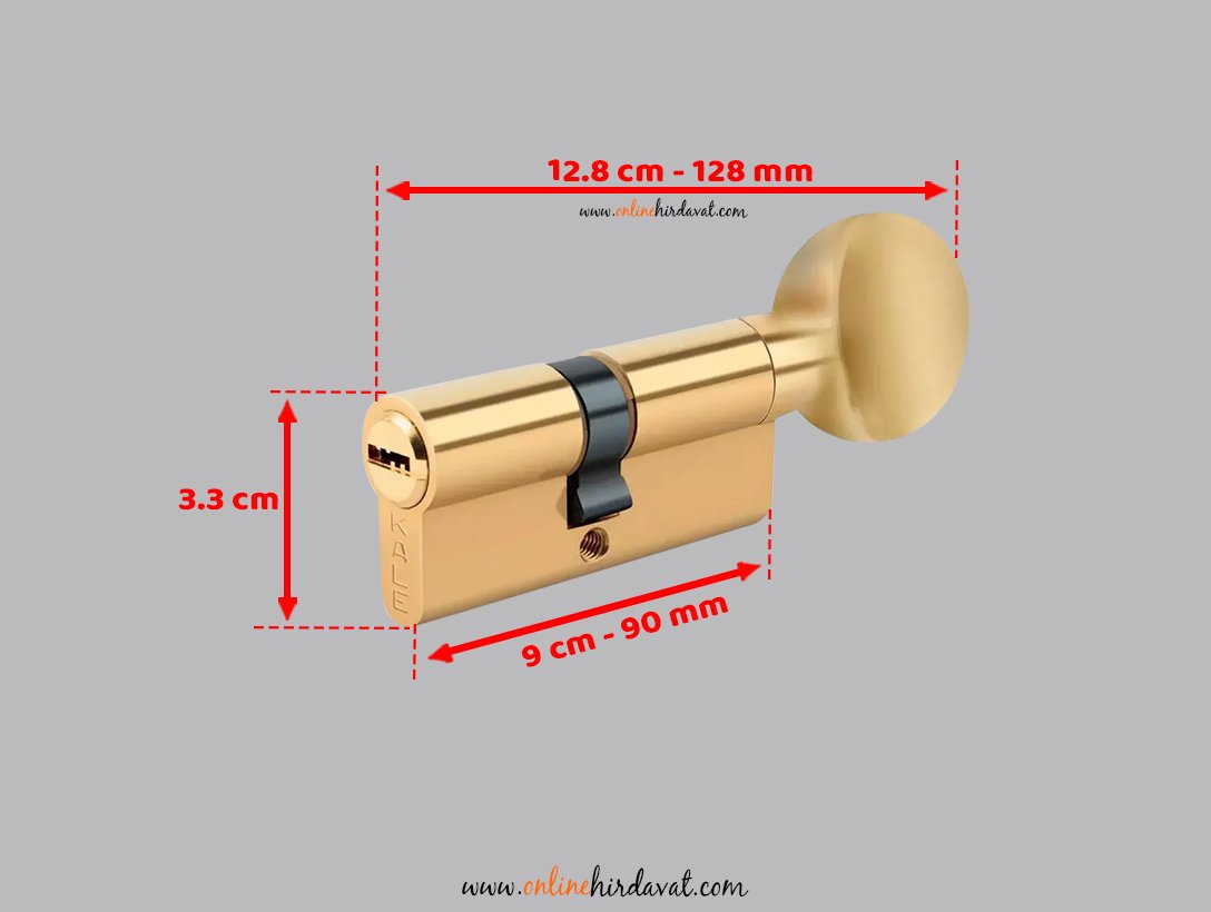 Kale Kilit 164 BME Mandallı Bilyalı Şifreli Çelik Pimli Barel 90 mm - Sarı