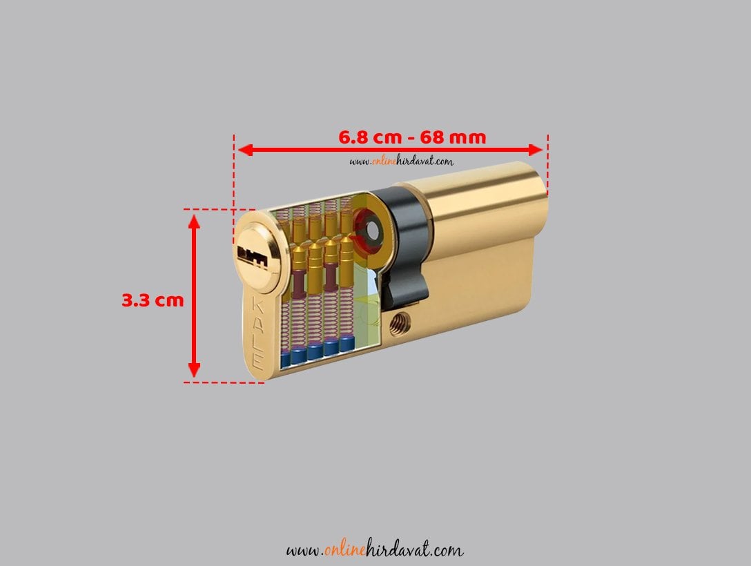 Kale Kilit 164 BNE Bilyalı Şifreli Çelik Pimli Barel 68 mm - Sarı
