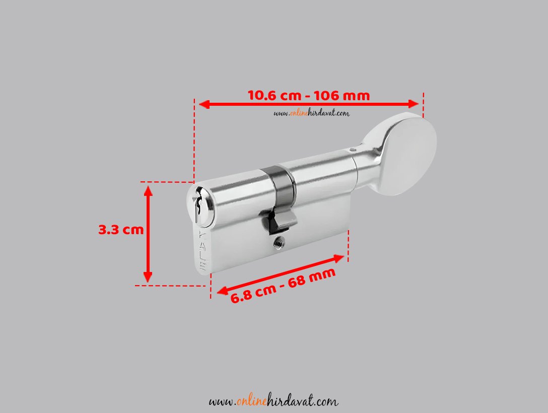 Kale Kilit 164 GMC Mandallı Bilyalı Şifreli Çelik Pimli Barel 90 mm - Nikel