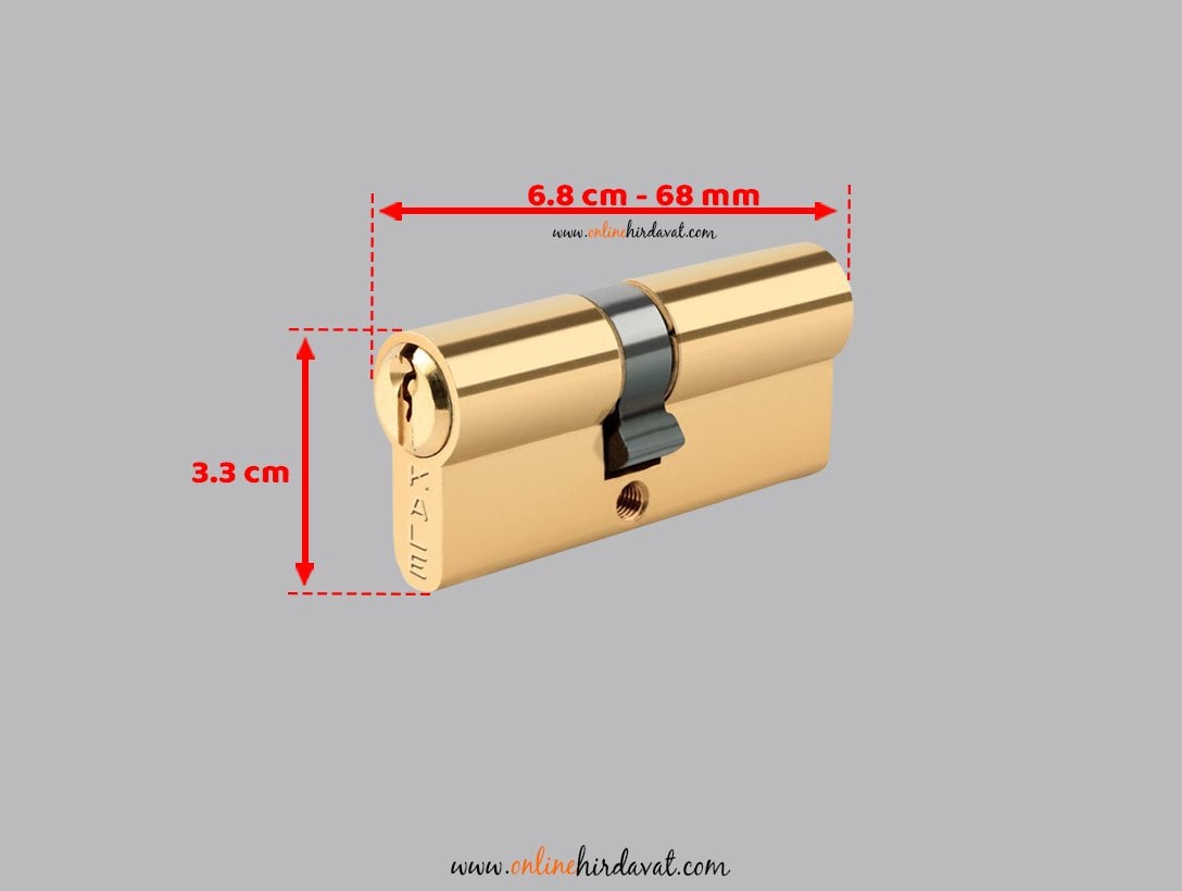 Kale Kilit 164 GNC Standart Çelik Pimli Barel 68 mm - Sarı