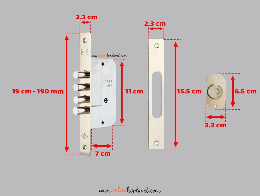 Kale Kilit Emniyet Kilidi 189-4MF / 4 Milli - Nikel