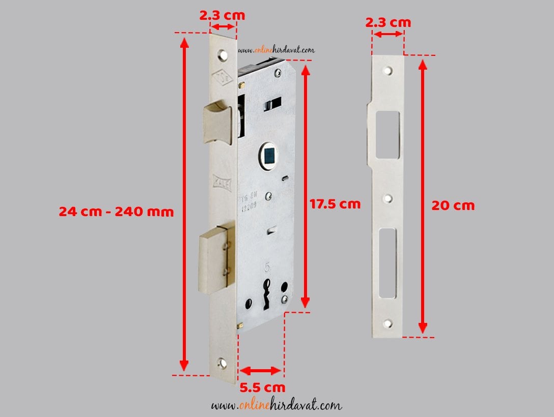 Kale Kilit Köşeli Wc Kapı Kilidi - 169R-35 mm / Nikel