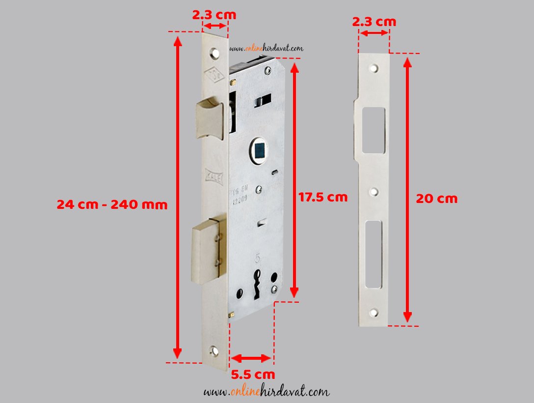 Kale Kilit Köşeli Wc Kapı Kilidi - 169R-40 mm / Nikel