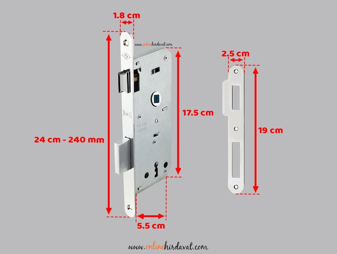 Kale Kilit Oval Oda Kapı Kilidi - 141R-45 mm / Nikel