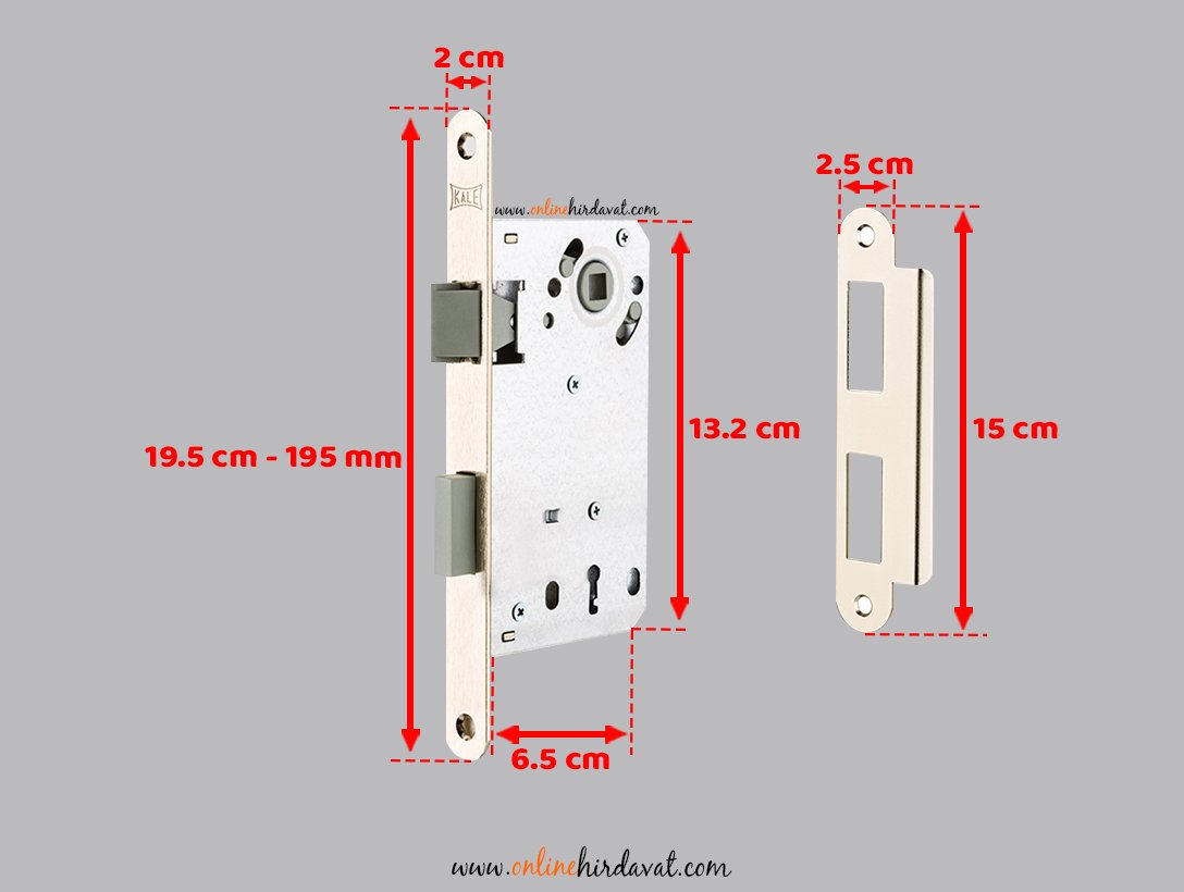 Kale Kilit Oval Sessiz Oda Kapı Kilidi - 50 mm / Nikel