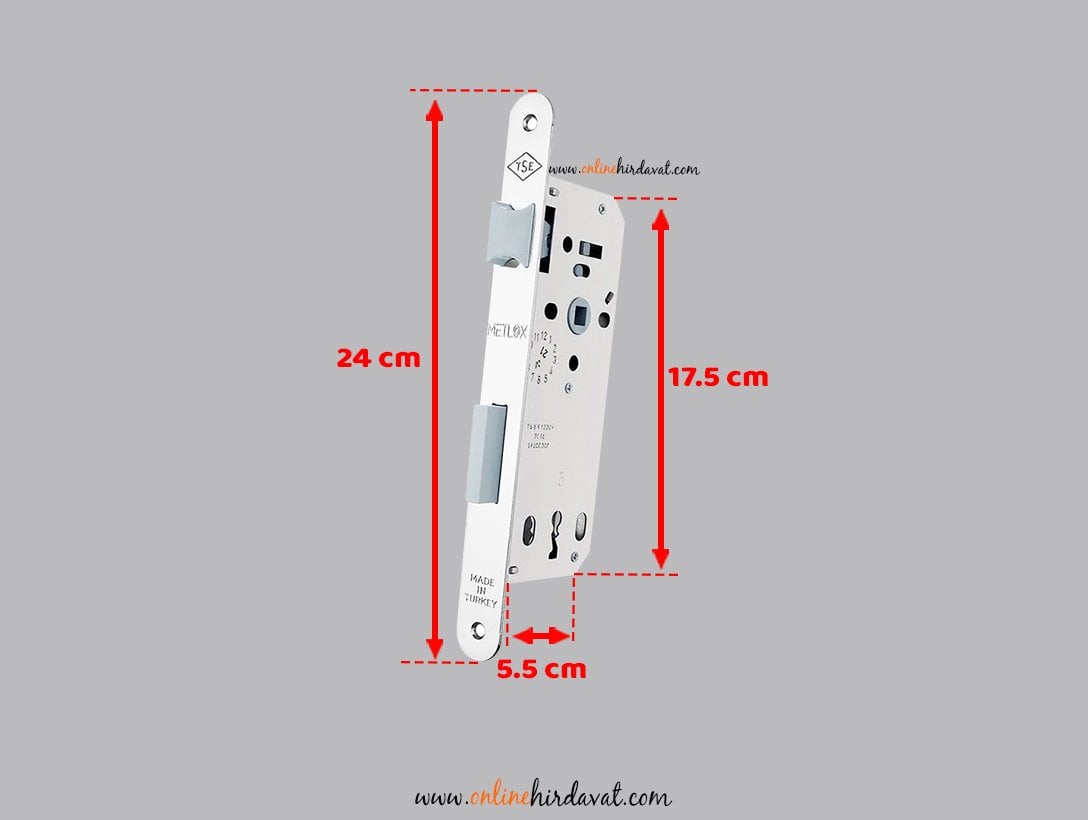 Metlox 40x23 mm Oval Krom Kilit Sistemleri Sessiz Wc Kilidi