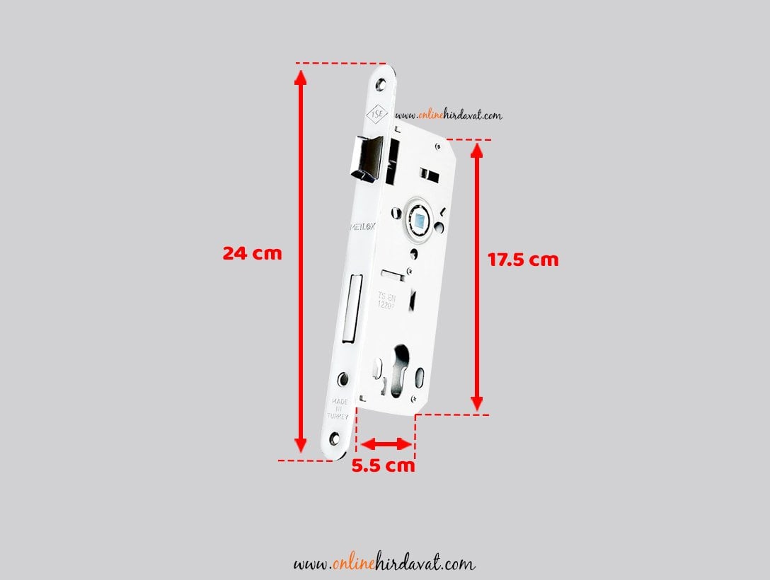 Metlox 40x23 mm Oval Krom Kilit Sistemleri Silindirli Yale Dış Kapı Kilidi