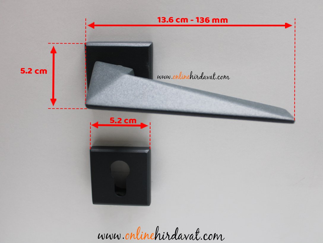 Nobel Bursa Antrasit Kare Rozetli Kapı Kolu