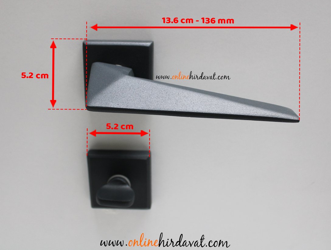 Nobel Bursa Antrasit Kare Rozetli Kapı Kolu