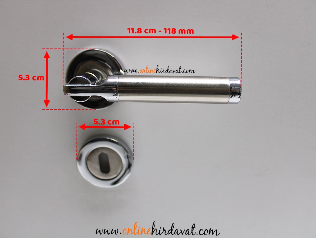 Nobel Çankaya Krom İnox Rozetli Kapı Kolu