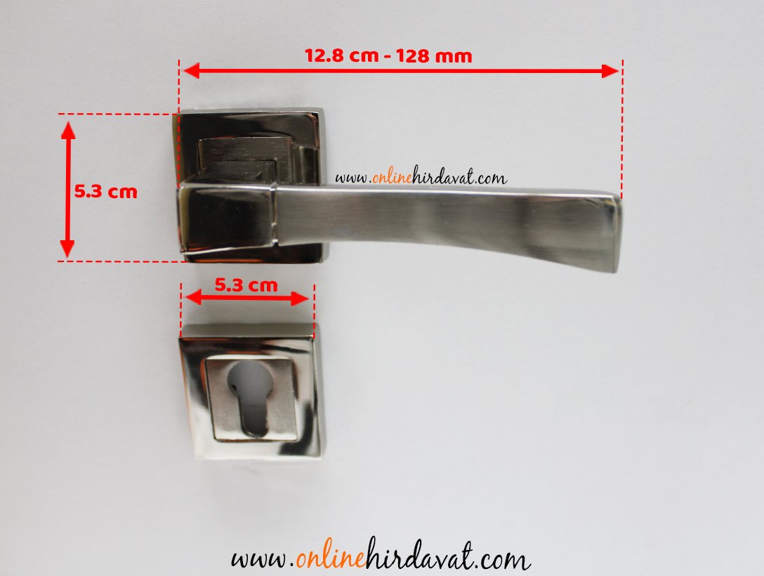 Nobel Viktorya Nikel Saten Kare Rozetli Kapı Kolu