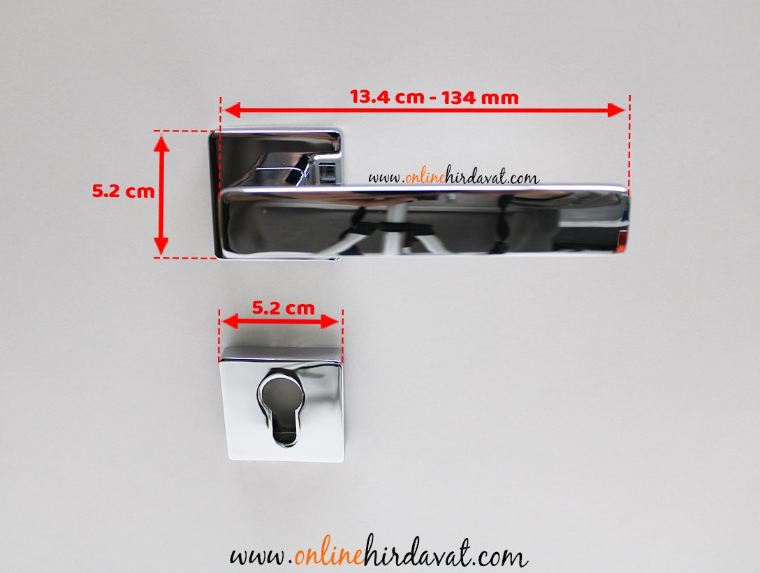 System Fosil Krom Kare Rozetli Kapı Kolu