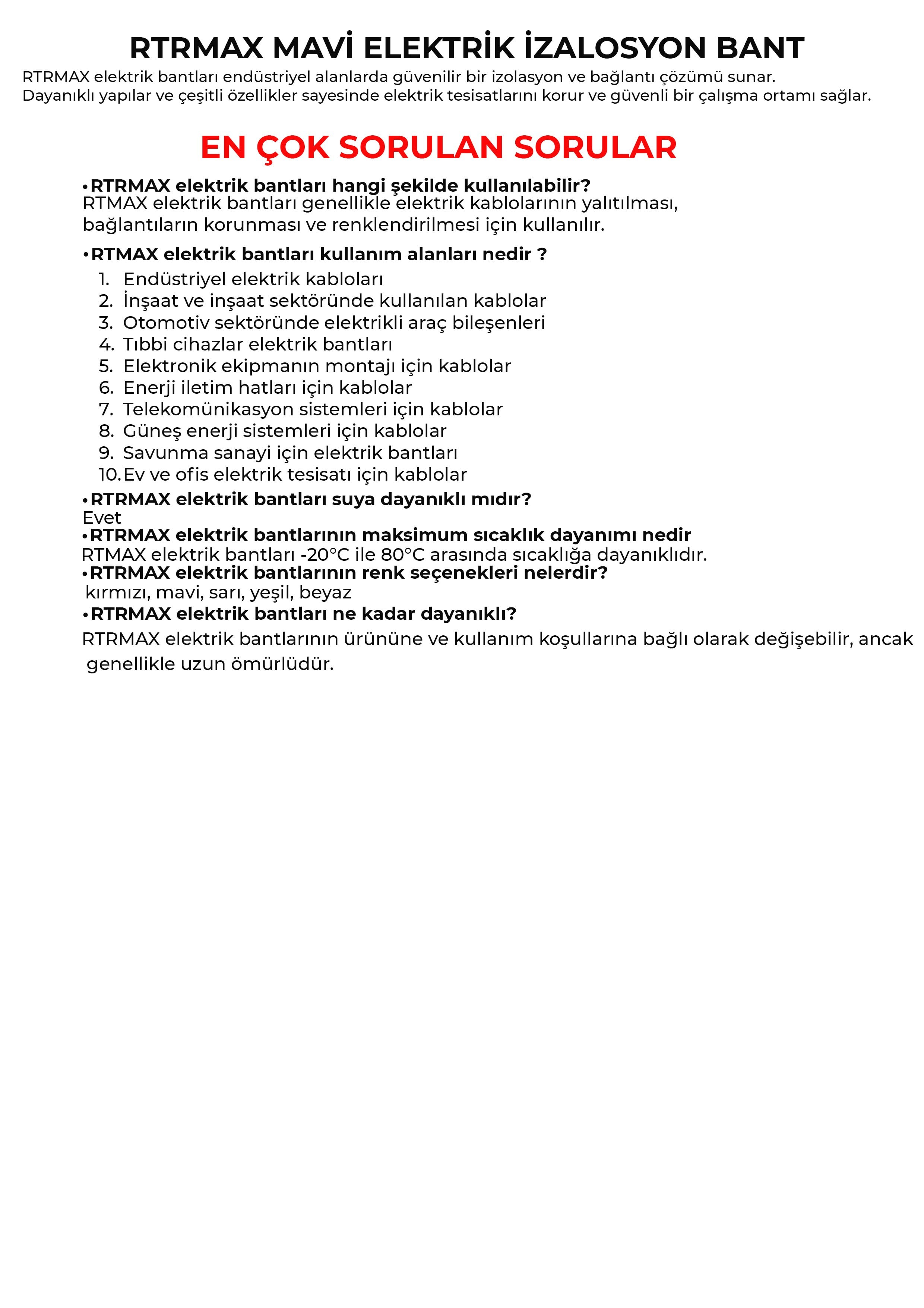 rtrmax elektrik bant