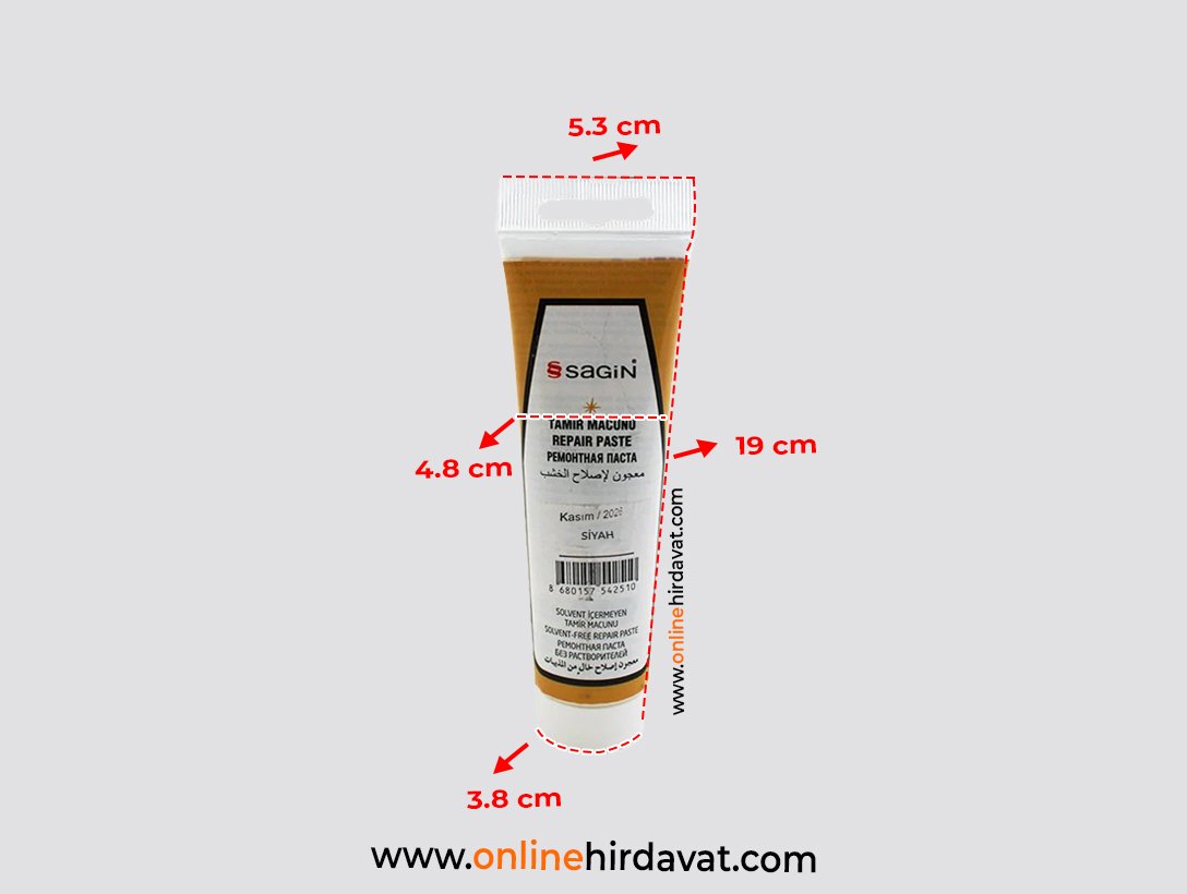 Sagin Tüp Tamir Macunu 200 GR Siyah
