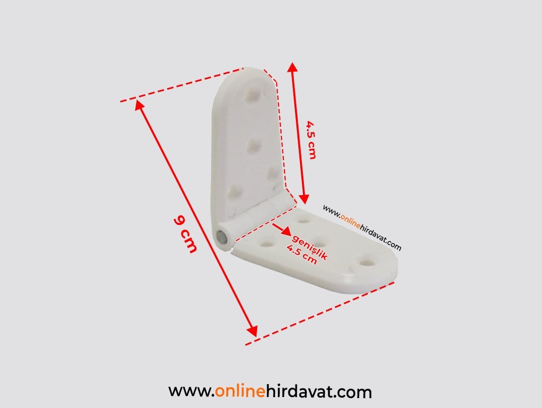 Şen Plastik Menteşe Beyaz - 9 cm