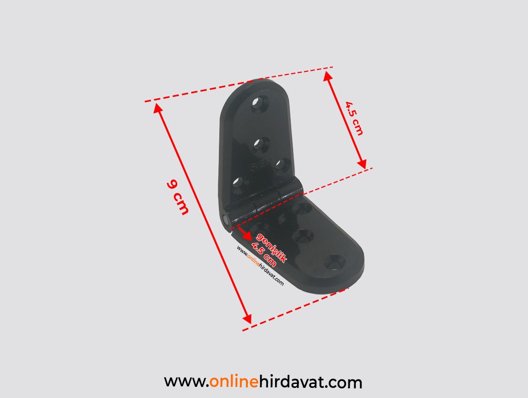 Şen Plastik Menteşe Siyah - 9 cm