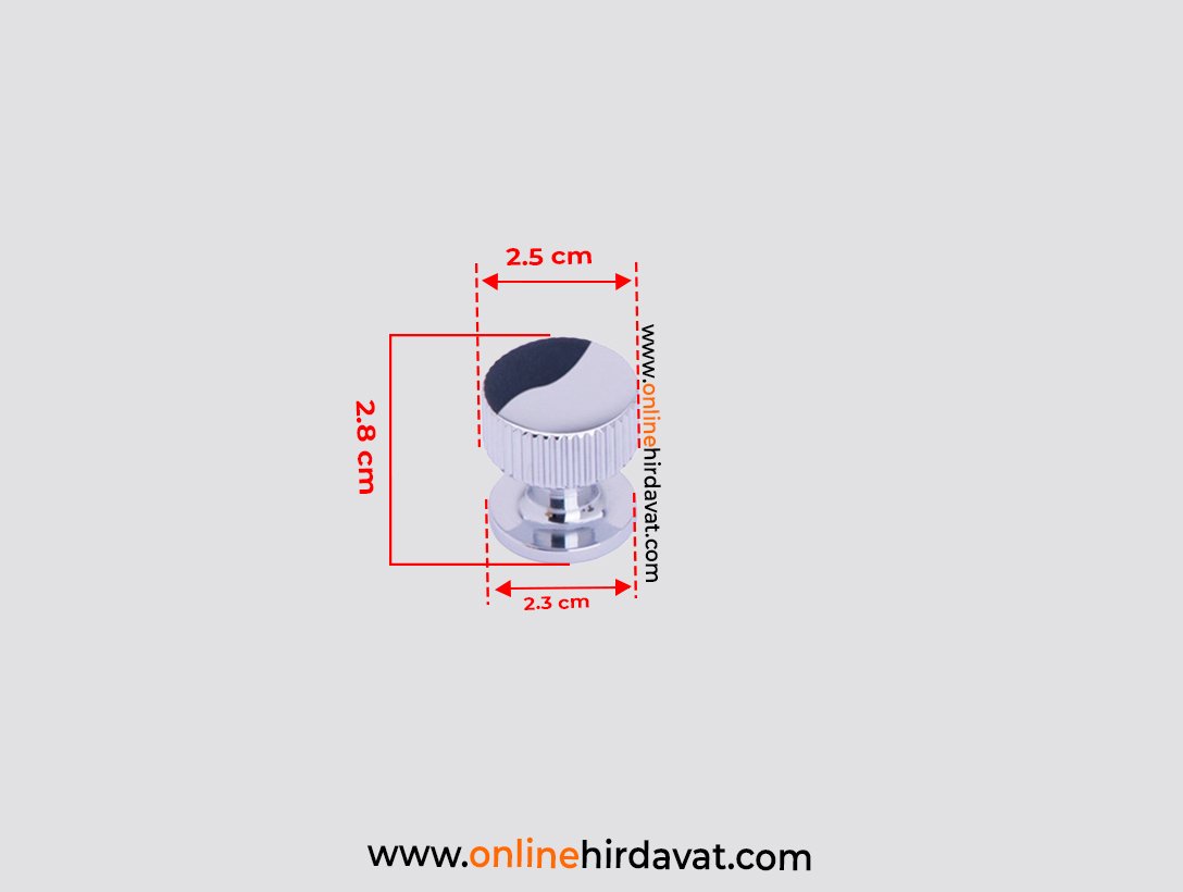 System 1975 Düğme Mobilya Kulp 26 mm Krom