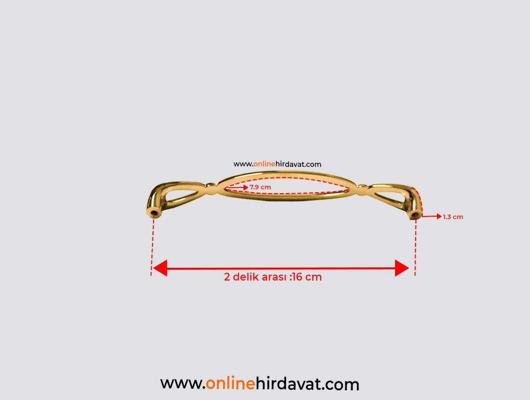 System SY 4490 Mobilya Kulp Altın Sarısı - 160 mm