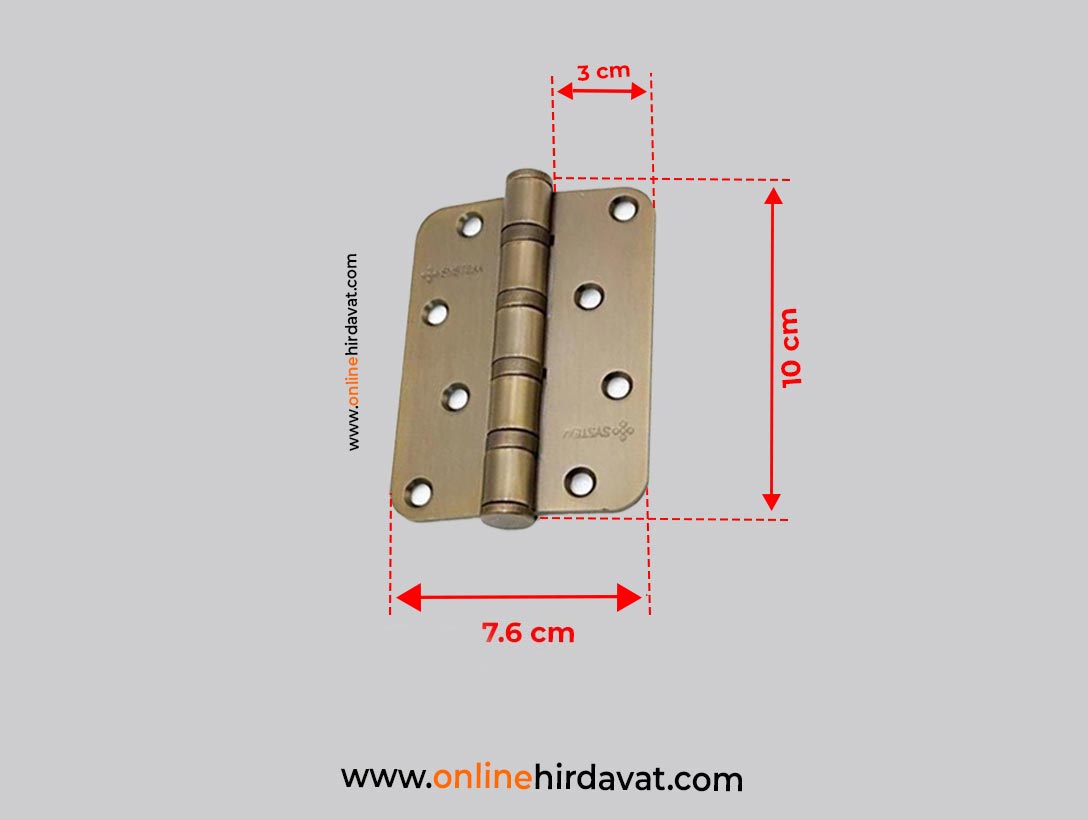 System 10 Cm Yönsüz 4 Bilyalı 3 mm Menteşe Mat Antik Bronz