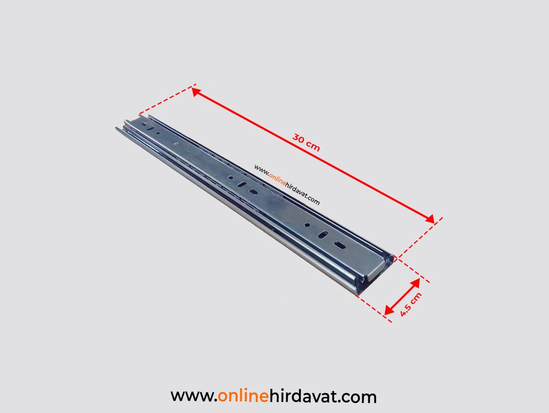 Yeniler Teleskopik Mobilya Çekmece Rayı 4,5 cm-30 cm