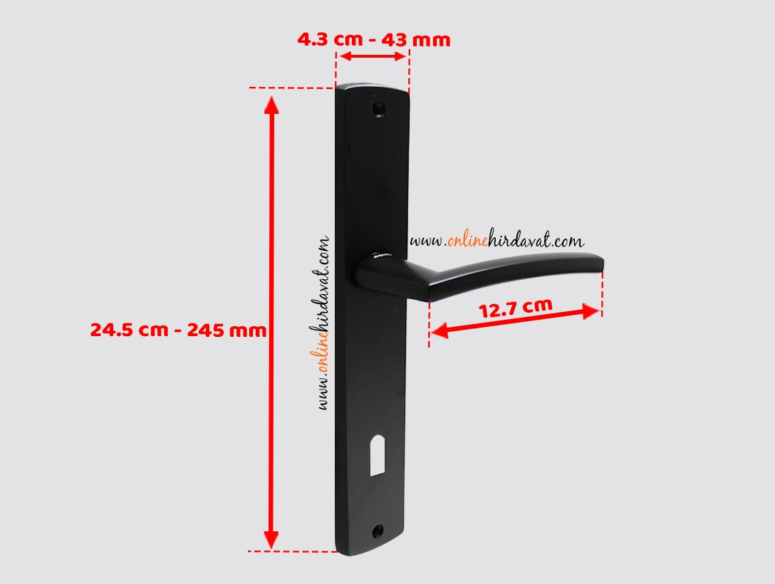 Doğanlar Rodos Mat Siyah Aynalı Kapı Kolu
