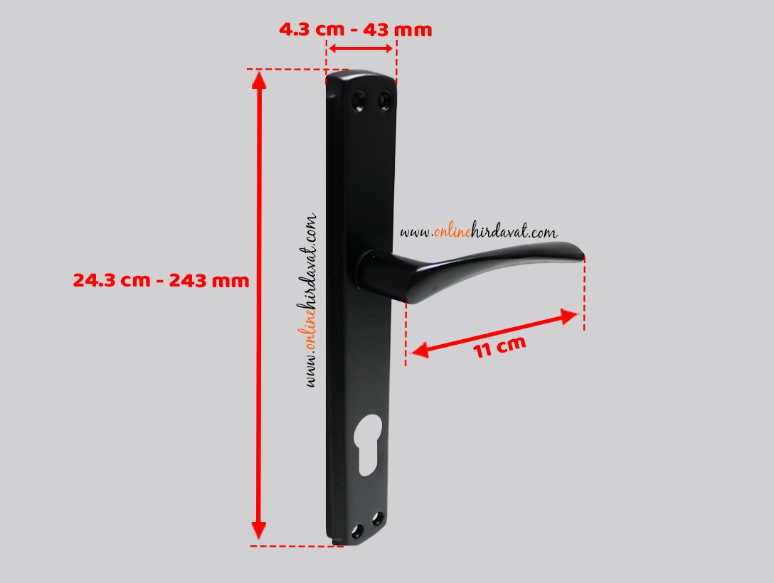 Hira Elif Bravo Mat Siyah Aynalı Kapı Kolu