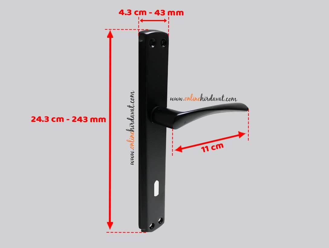 Hira Elif Bravo Mat Siyah Aynalı Kapı Kolu