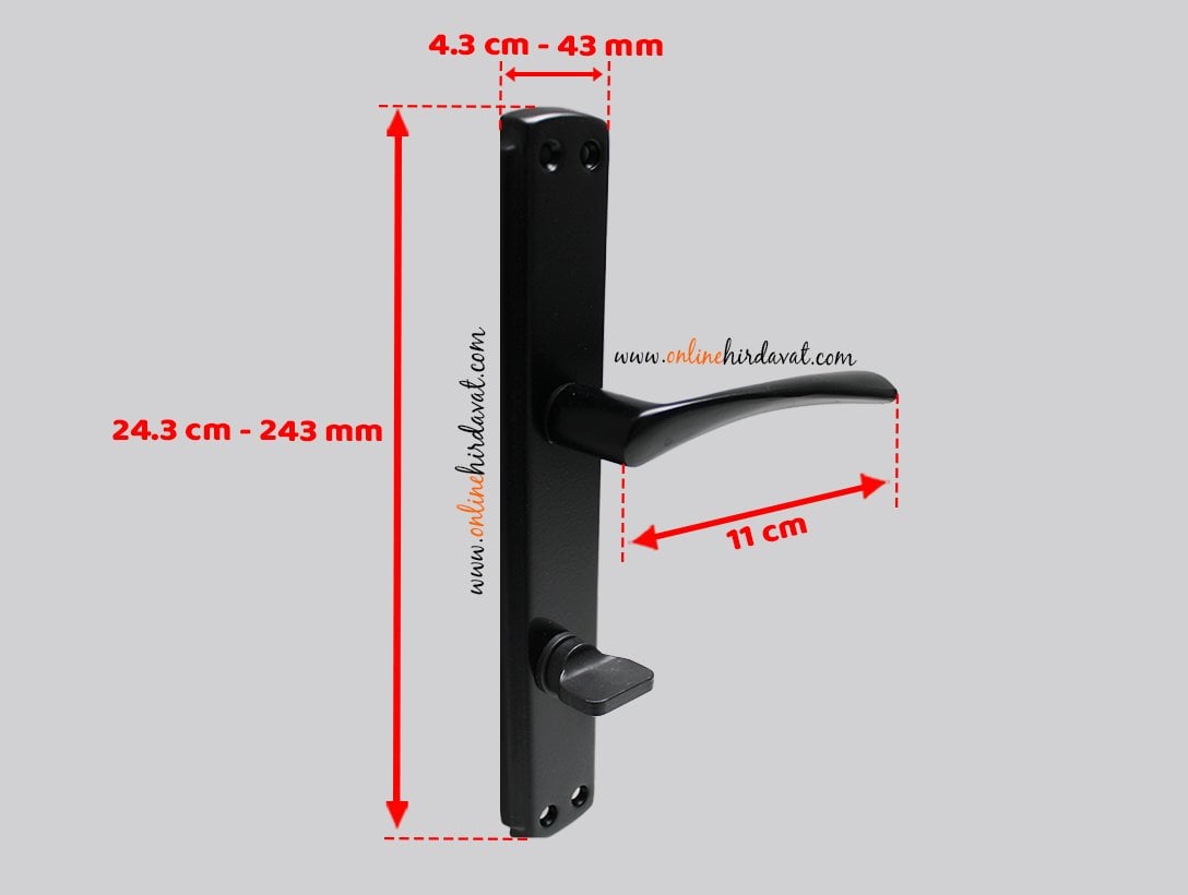 Hira Elif Bravo Mat Siyah Aynalı Kapı Kolu