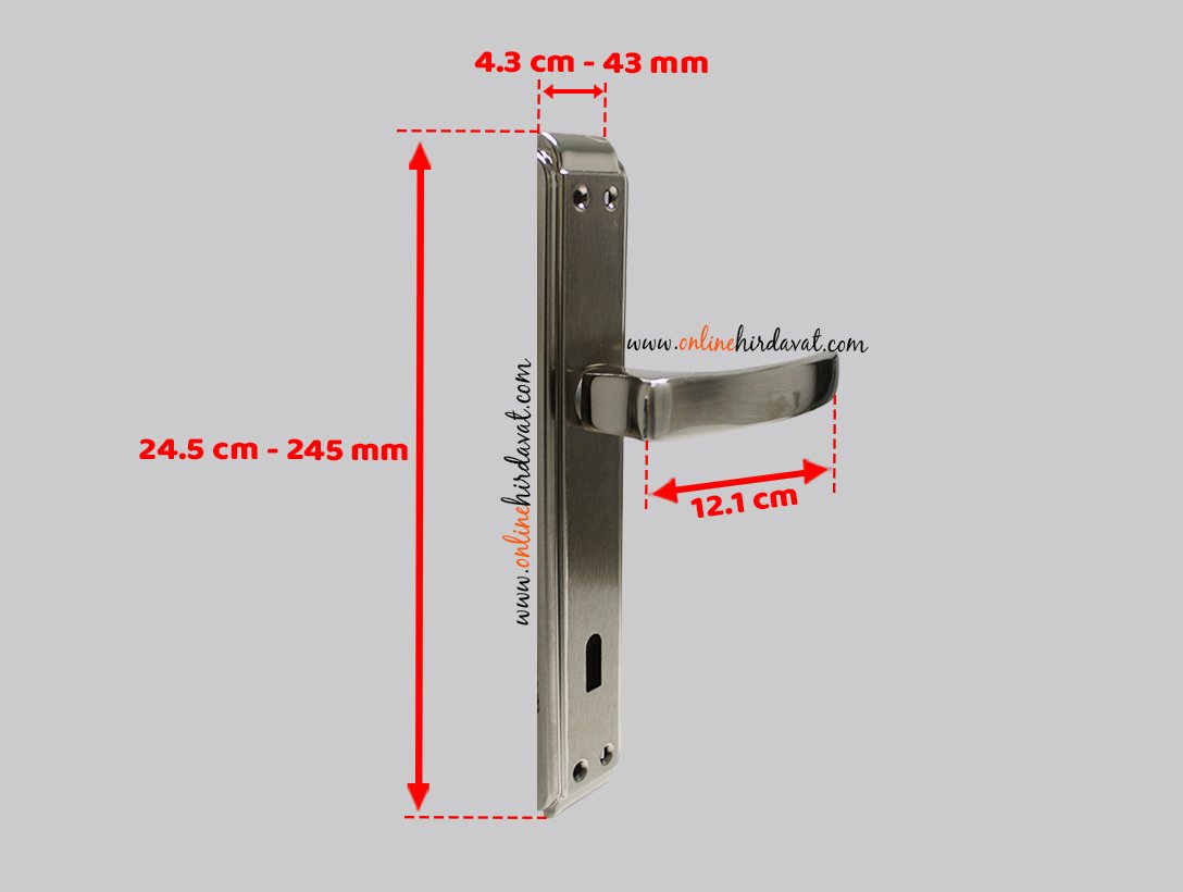 Hira Hilal Nikel Saten Aynalı Kapı Kolu