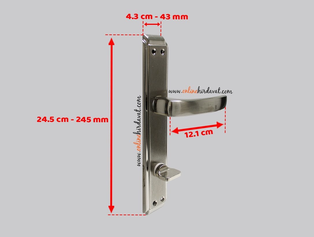 Hira Hilal Nikel Saten Aynalı Kapı Kolu