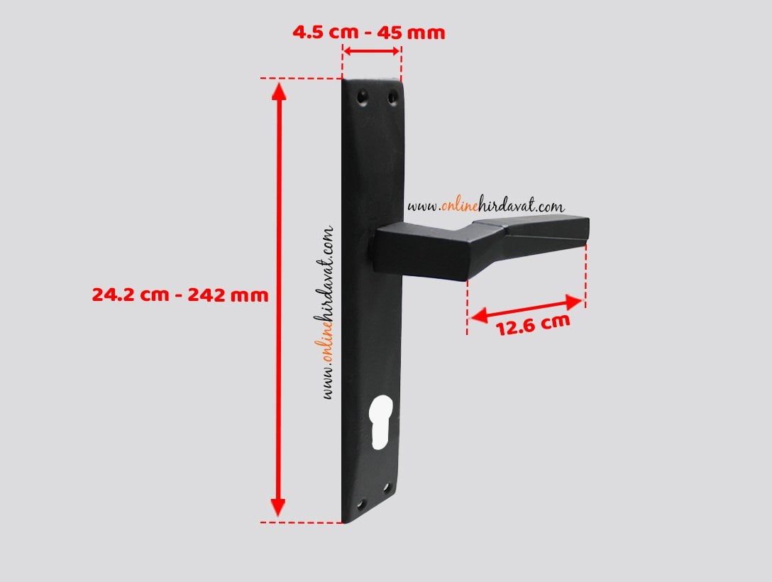 Nobel Meridyen Mat Siyah Aynalı Kapı Kolu