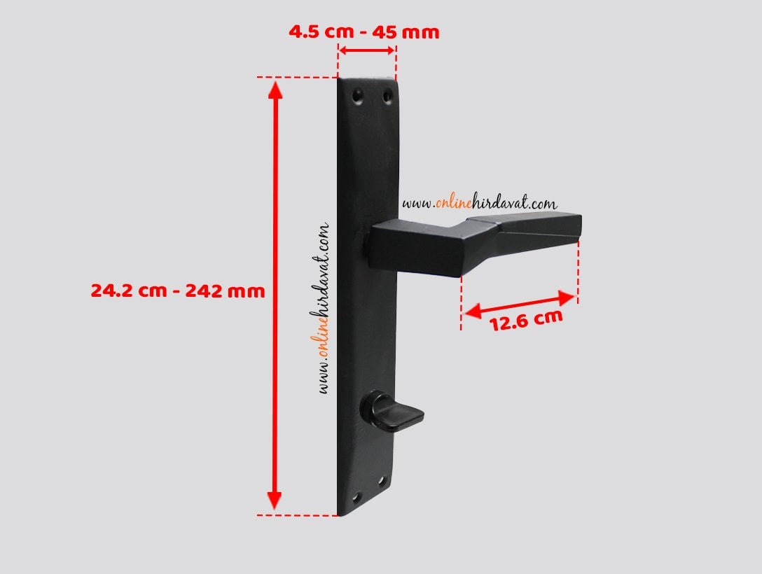 Nobel Meridyen Mat Siyah Aynalı Kapı Kolu