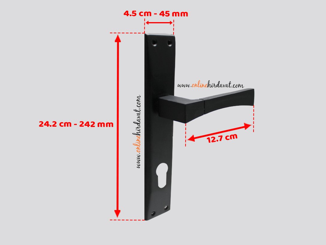 Nobel Viktorya Mat Siyah Aynalı Kapı Kolu
