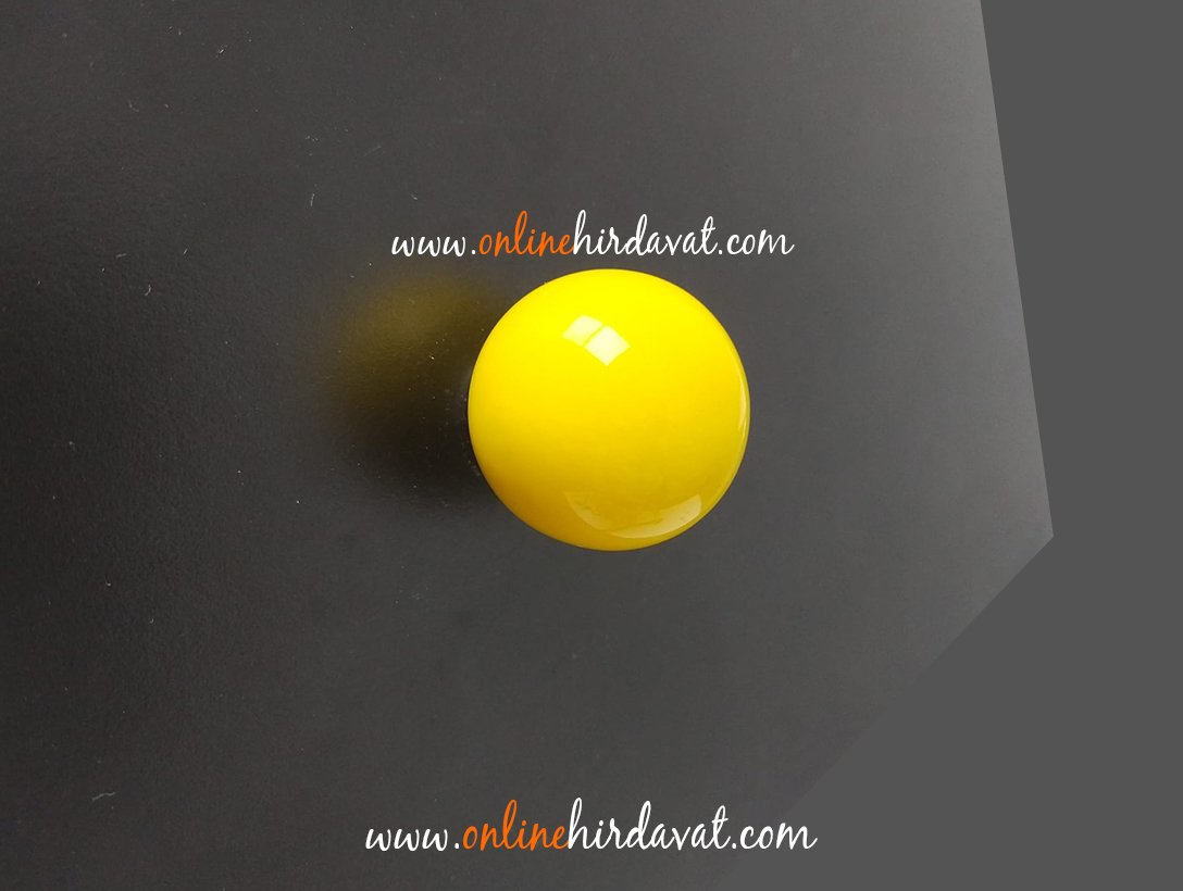 Tomurcuk Sarı Büyük Yuvarlak Porselen Düğme Kulp