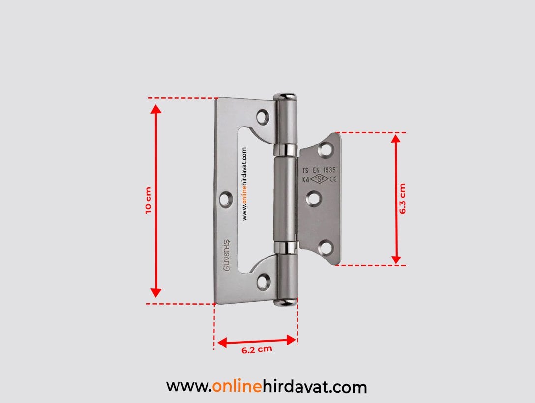 Güven İş Elit Panel Yönsüz Kapı Menteşesi Krom