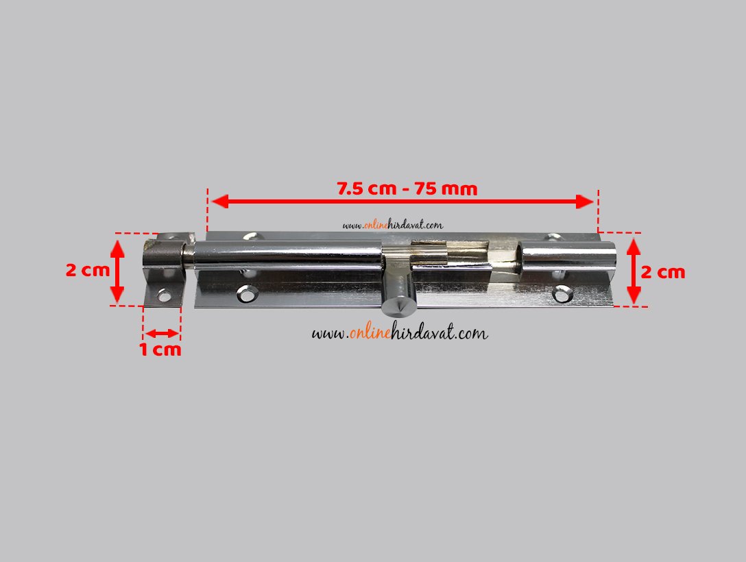 555 Pirinç Kapı Sürgüsü 7.5 cm krom