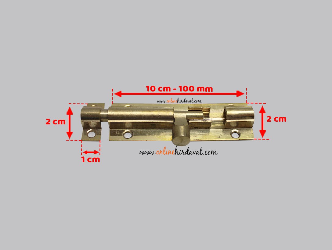 555 Pirinç Kapı Sürgüsü 10 cm sarı