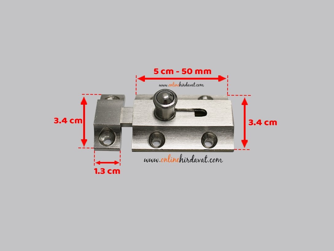 Otomatik Pirinç Kapı Sürgüsü Saten - 5 cm