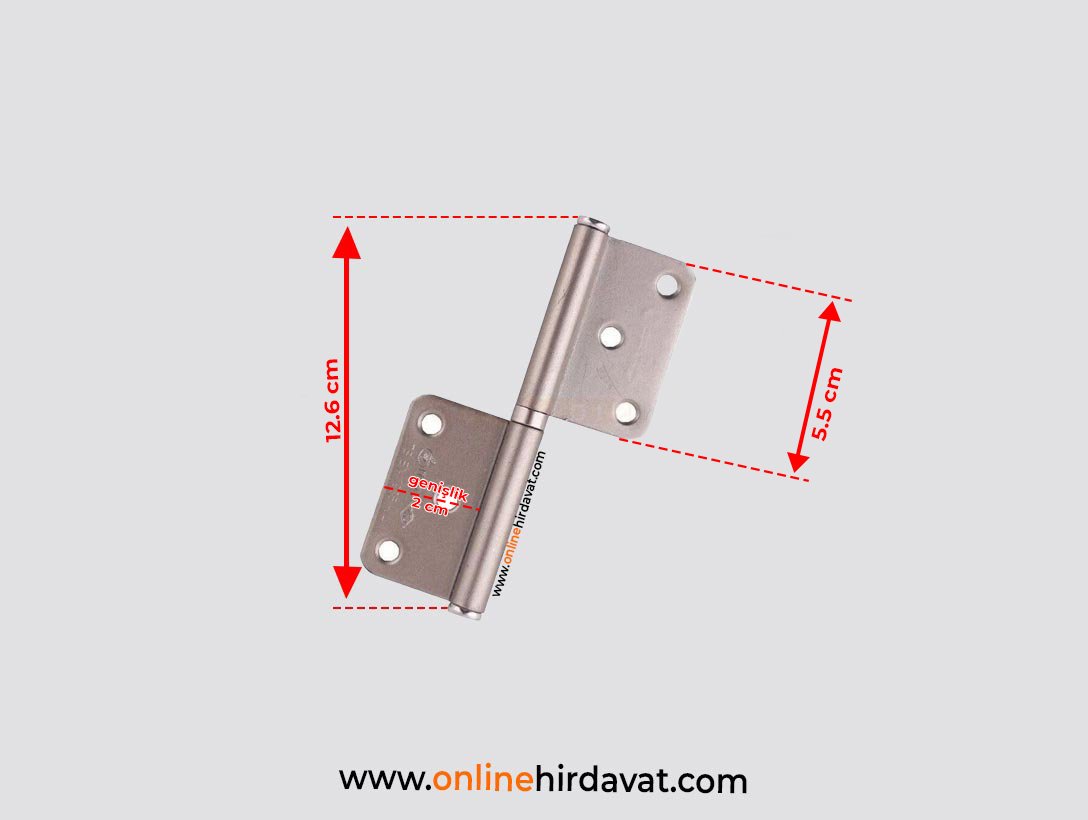 Maruf Yönsüz 12 Cm Düz Kapı Menteşesi Saten